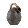 Kael Decorative Jug Vase | Wrapped Rattan Handle | Gray Terracotta 13"