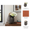 Kael Decorative Jug Vase | Wrapped Rattan Handle | Gray Terracotta 13"