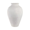 Decorative Accent Tall Floor Vase | 30" Rustic Ivory White Terracotta