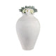 Decorative Accent Tall Floor Vase | 30" Rustic Ivory White Terracotta