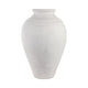 Decorative Accent Tall Floor Vase | 30" Rustic Ivory White Terracotta