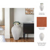 Decorative Accent Tall Floor Vase | 30" Rustic Ivory White Terracotta