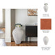 Decorative Accent Tall Floor Vase | 30" Rustic Ivory White Terracotta