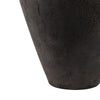 Decorative Floor Vase w Sculpted Rim | Matte Rustic Black | 30"
