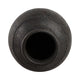 Decorative Floor Vase w Sculpted Rim | Matte Rustic Black | 30"
