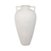Floor Vase | 40" Amphora Shape with Side Handles | Ivory Terracotta