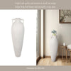 Floor Vase | 40" Amphora Shape with Side Handles | Ivory Terracotta