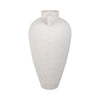 Floor Vase | 40" Amphora Shape with Side Handles | Ivory Terracotta