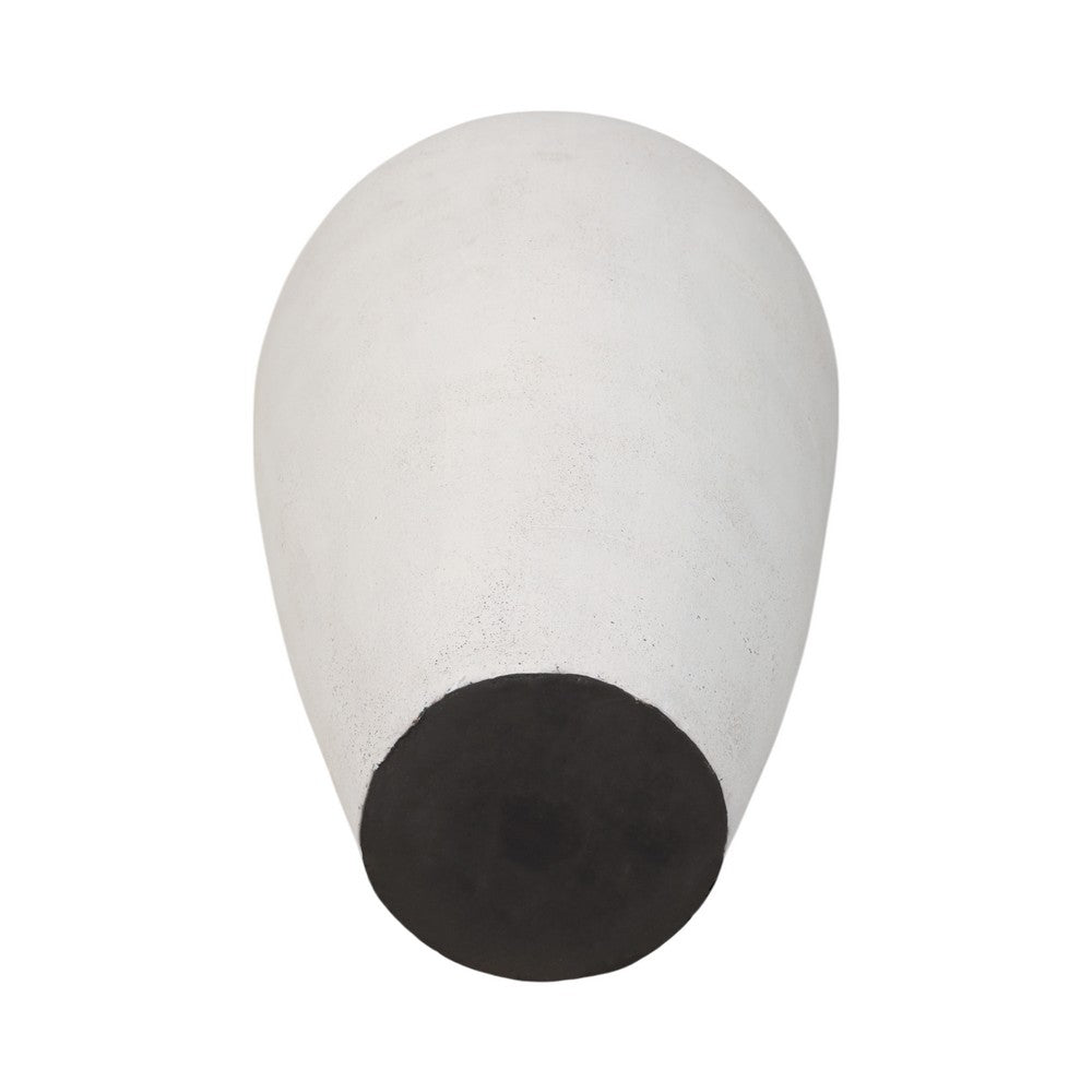 Floor Vase | 40" Amphora Shape with Side Handles | Ivory Terracotta