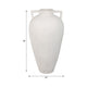 Floor Vase | 40" Amphora Shape with Side Handles | Ivory Terracotta