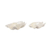 Decorative Coastal Bowls Set of 2 | Ivory Shell Capiz Duo 12" & 20"