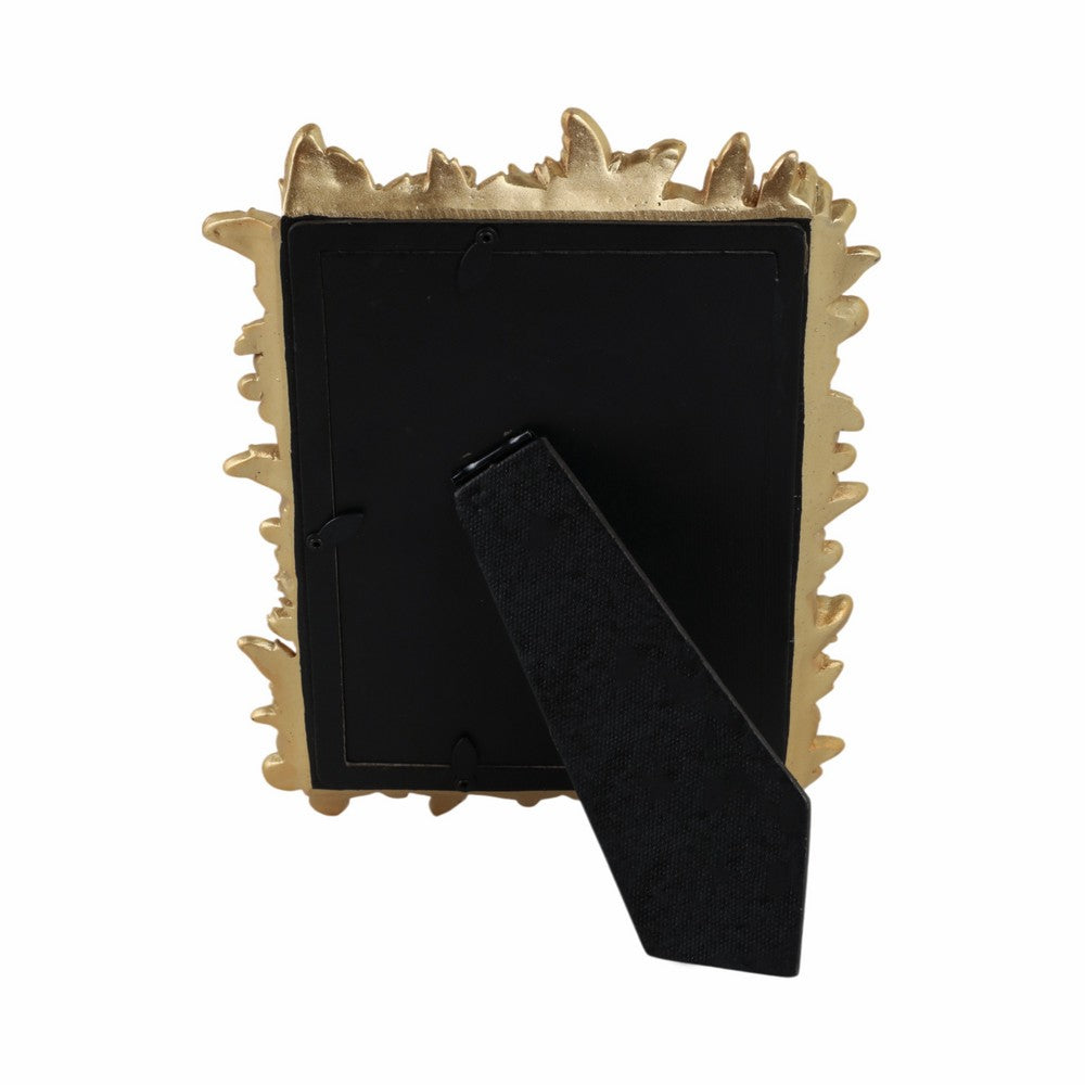 Photo Frame | Gold Polyresin Enchanted Butterfly Design | Fits 5x7 Portrait