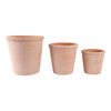 3pc Outdoor Indoor Planters Set | Red Clay Terracotta 9 |12 |15"