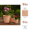 3pc Outdoor Indoor Planters Set | Red Clay Terracotta 9 |12 |15"