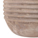 Outdoor Planter Set of 3 | Bowl Shape | Ribbed Antique White Terracotta