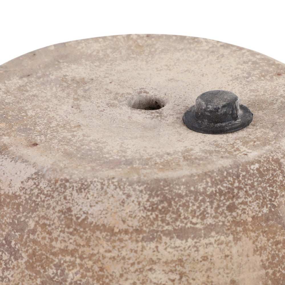 Outdoor Planter Set of 3 | Bowl Shape | Ribbed Antique White Terracotta