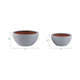 Decorative Planter Set of 2 | Bowl-Shape | Textured Surface | White Clay