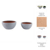 Decorative Planter Set of 2 | Bowl-Shape | Textured Surface | White Clay