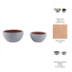 Decorative Planter Set of 2 | Bowl-Shape | Textured Surface | White Clay