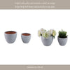 Decorative Planter Set of 2 | Bowl-Shape | Textured Surface | White Clay