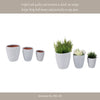 3pc Garden Planters Set | Textured Ceramic | White Lava Finish | 8,11,15"