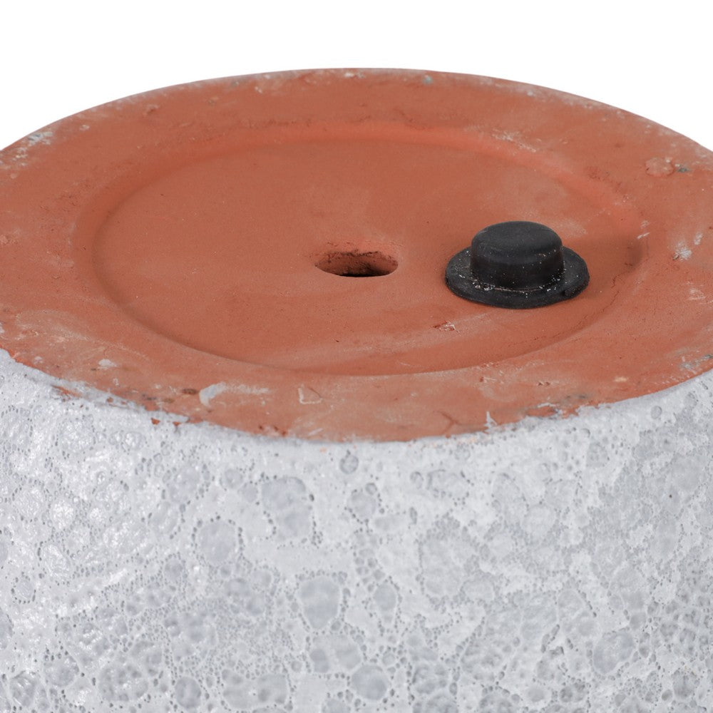 3pc Garden Planters Set | Textured Ceramic | White Lava Finish | 8,11,15"