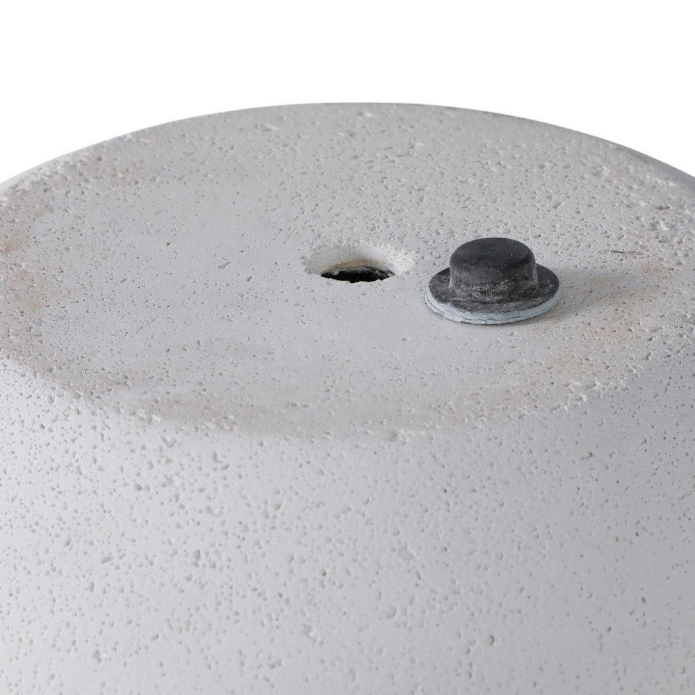 3pc Outdoor Garden Planters Set | White Cement | 9 |12 |15" Round