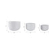 3pc Outdoor Garden Planters Set | White Cement | 9 |12 |15" Round