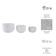 3pc Outdoor Garden Planters Set | White Cement | 9 |12 |15" Round