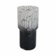Decorative Vase | Elegant Black & White Crackled Veining Glass | 12"