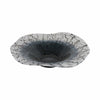Centerpiece Decorative Accessory Bowl | 12" | Black Veining | White Glass
