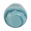 Decorative Table Flower Vase | Ocean Blue Bead Pattern Glass | 9"