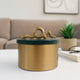 Decorative Box | Bronze Metal Frame with Snake Accent Handle | Green Marble