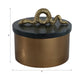 Decorative Box | Bronze Metal Frame with Snake Accent Handle | Green Marble