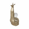 Decorative Snail Accent with Clear Acrylic Ball | 10" Gold Aluminum