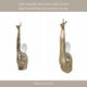 Decorative Snail Accent with Clear Acrylic Ball | 10" Gold Aluminum
