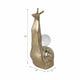 Decorative Snail Accent with Clear Acrylic Ball | 10" Gold Aluminum