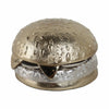 Tabletop Cheeseburger Decorative Sculpture | 5" Silver & Gold Finish