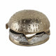 Tabletop Cheeseburger Decorative Sculpture | 5" Silver & Gold Finish