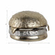 Tabletop Cheeseburger Decorative Sculpture | 5" Silver & Gold Finish