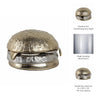 Tabletop Cheeseburger Decorative Sculpture | 5" Silver & Gold Finish