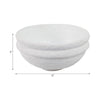 Decorative Accessory Bowl | 12" Round | White Textured Finish Terracotta