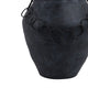 Decorative Urn Vase with Chain | Bohemian Rustic Black Terracotta 12"