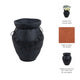 Decorative Urn Vase with Chain | Bohemian Rustic Black Terracotta 12"