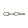 Decorative Chain Link Figurine | Pierced Texture Silver Metal | 25 x 4"