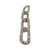 Decorative Chain Link Figurine | Pierced Texture Silver Metal | 25 x 4"