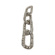 Decorative Chain Link Figurine | Pierced Texture Silver Metal | 25 x 4"