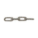 Decorative Chain Link Figurine | Pierced Texture Silver Metal | 25 x 4"