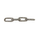 Decorative Chain Link Figurine | Pierced Texture Silver Metal | 25 x 4"