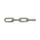 Decorative Chain Link Figurine | Pierced Texture Silver Metal | 25 x 4"